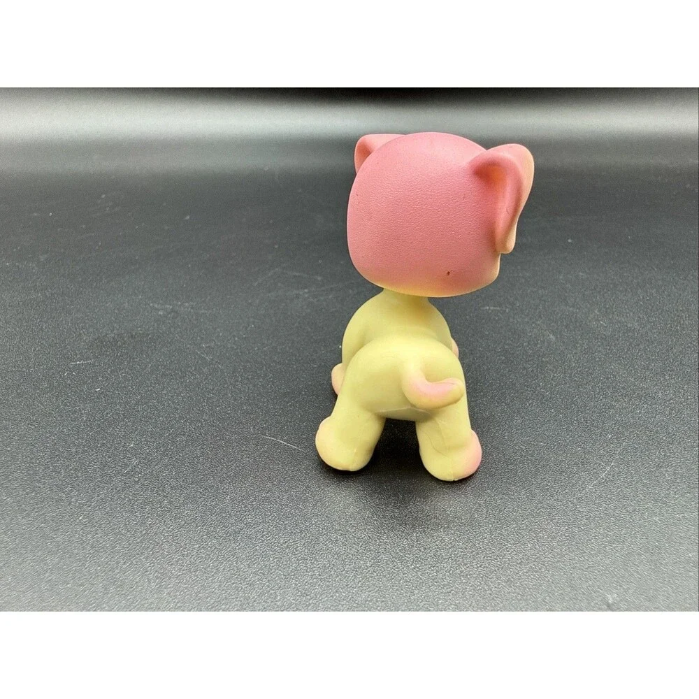 Vintage Beige Pink Dog Toy Figure Figurine 2” My pet pals